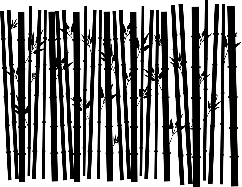 Tappeto vinile bagno piante di bamboo - TenStickers