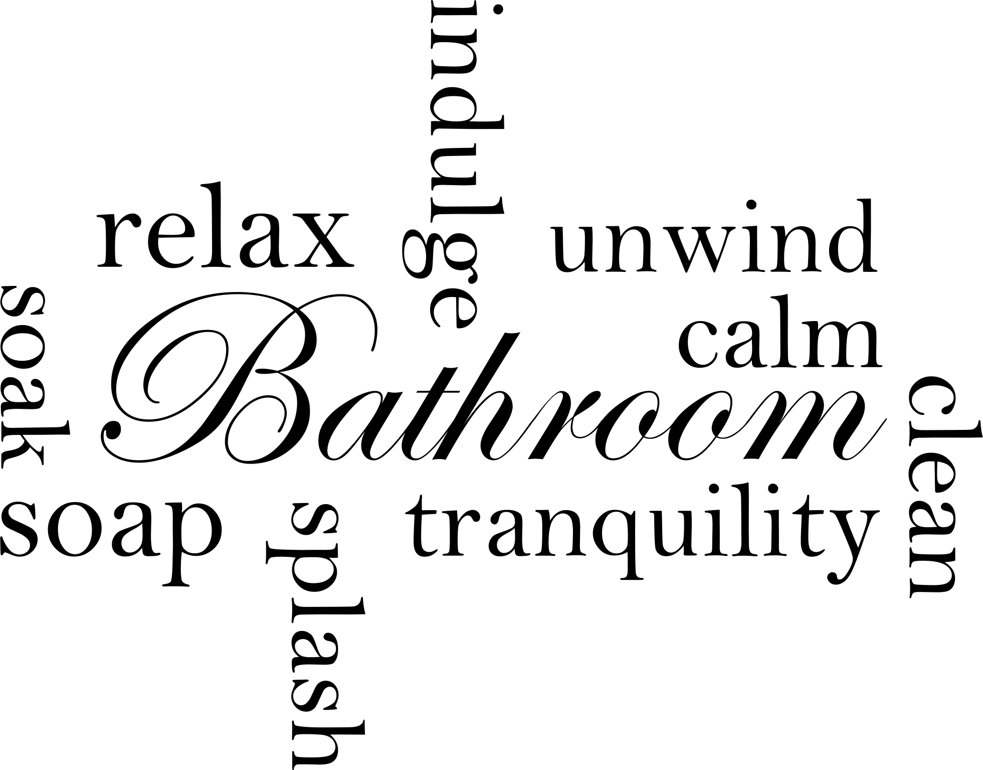 Tappeto vinile bagno parole di relax - TenStickers