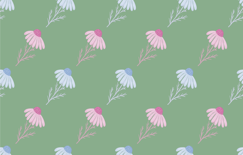 Tappeto vinile fiori motivo margherite camomilla - TenStickers