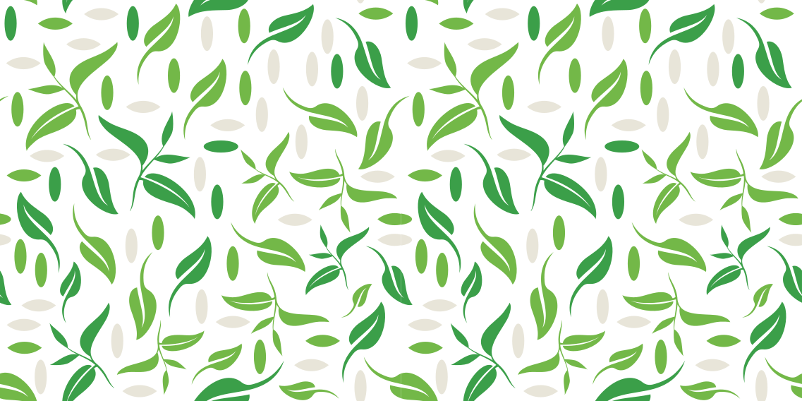 Tappeto vinile fiori motivo foglie verdi piccole - TenStickers