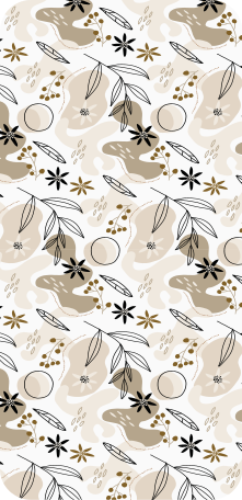 Tappeto vinile fiori motivo elegante in rosa e beige - TenStickers