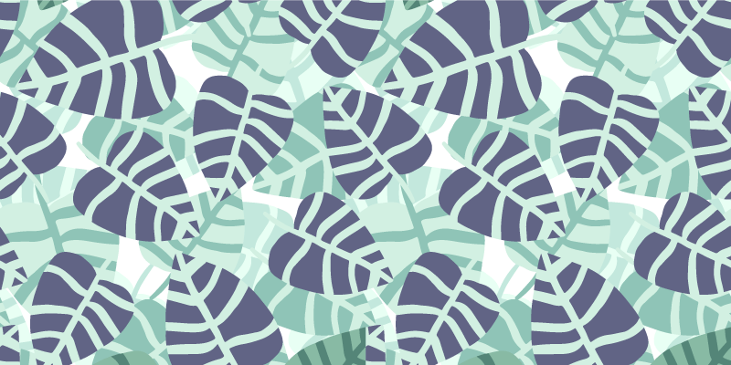 Tappeto vinile fiori motivo fiori tropicali colorati - TenStickers