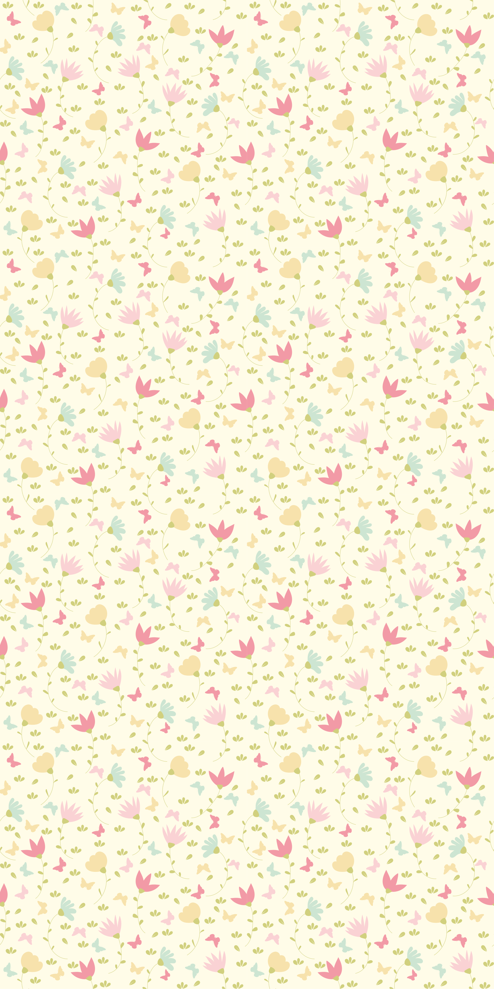 Tappeto vinile fiori fiori e farfalle - TenStickers