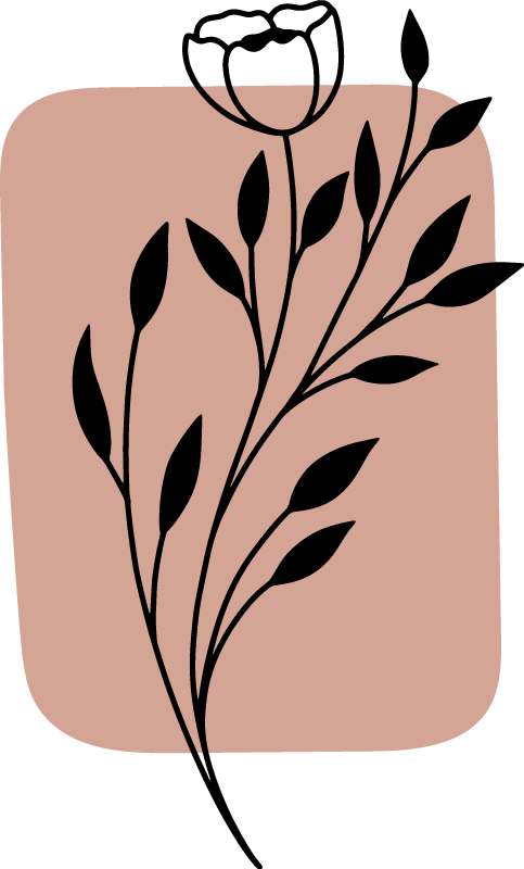 Tappeto vinile fiori tocco floreale elegante - TenStickers