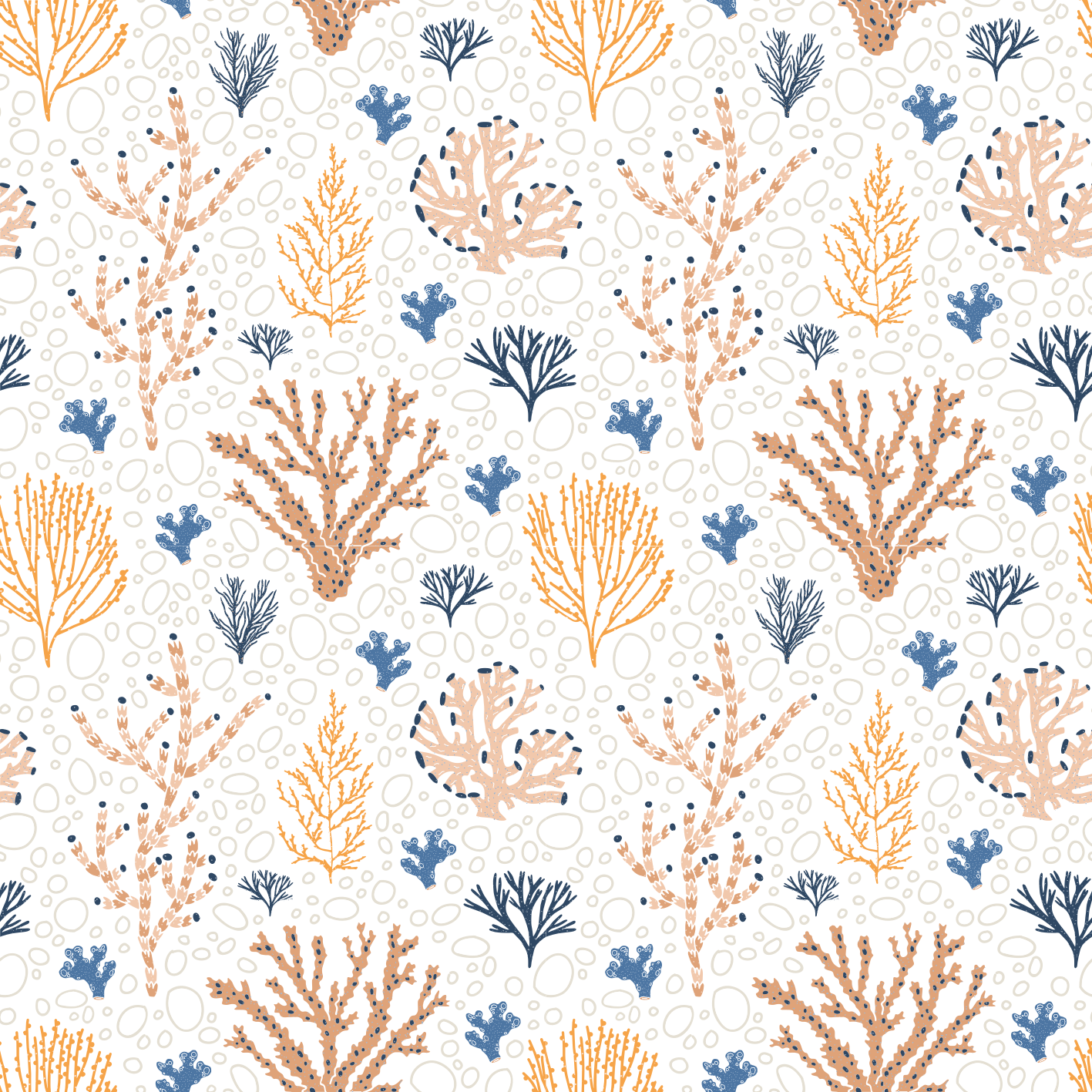 Tappeto vinile fiori motivo corallo elegante - TenStickers