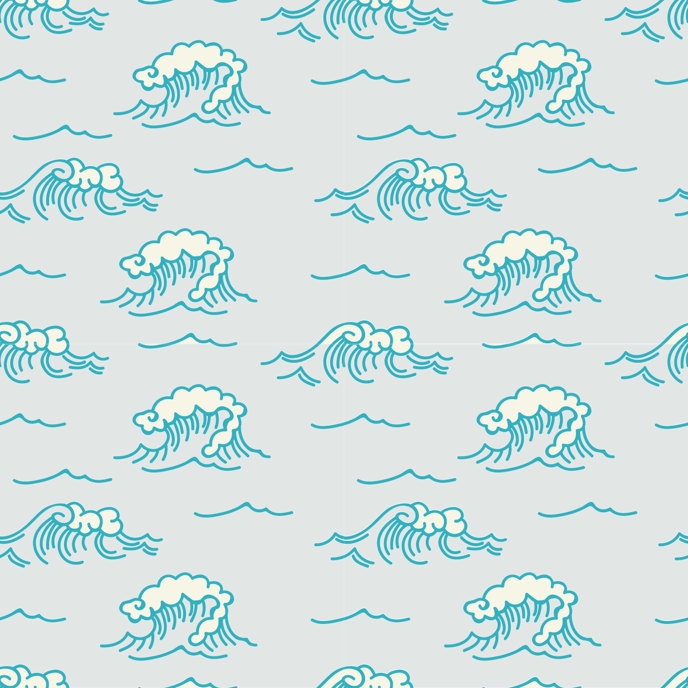 Tappeto vinile fiori design a onde - TenStickers