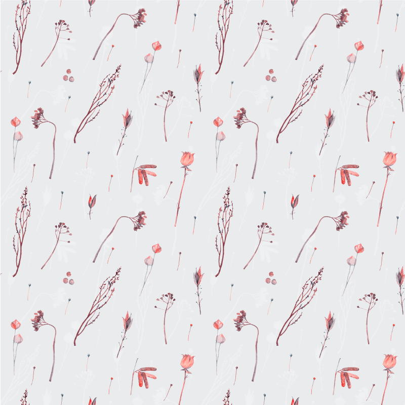 Tappeto vinile fiori motivo floreale delicato - TenStickers