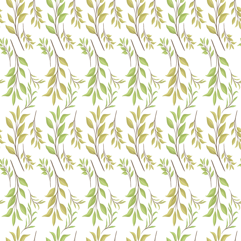 Tappeto vinile fiori motivo verde lussureggiante - TenStickers