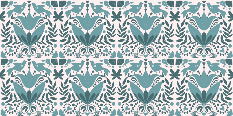 Tappeto vinile fiori design floreale - TenStickers