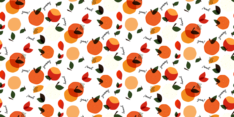 Tappeto vinile fiori composizione ispirata alla frutta - TenStickers
