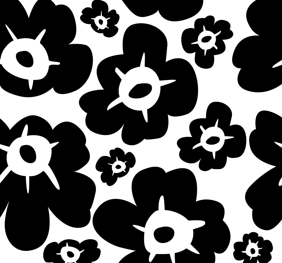 Tappeto vinile camera da letto papavero nero - TenStickers