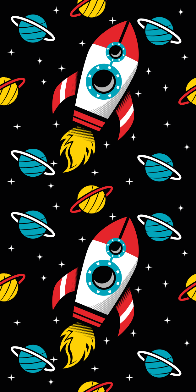 Tappetto vinile stelle verso l'infinito e oltre - TenStickers