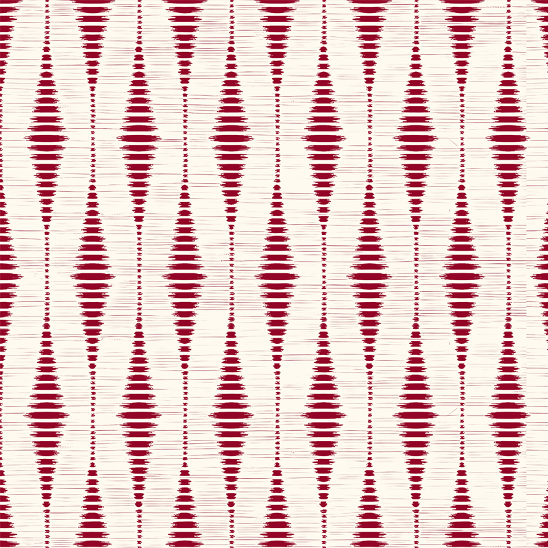 Tappeto vinile geometrico ikat rosso rabaul - TenStickers