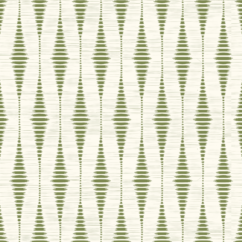 Tappeto vinile geometrico verde muschio ikat - TenStickers