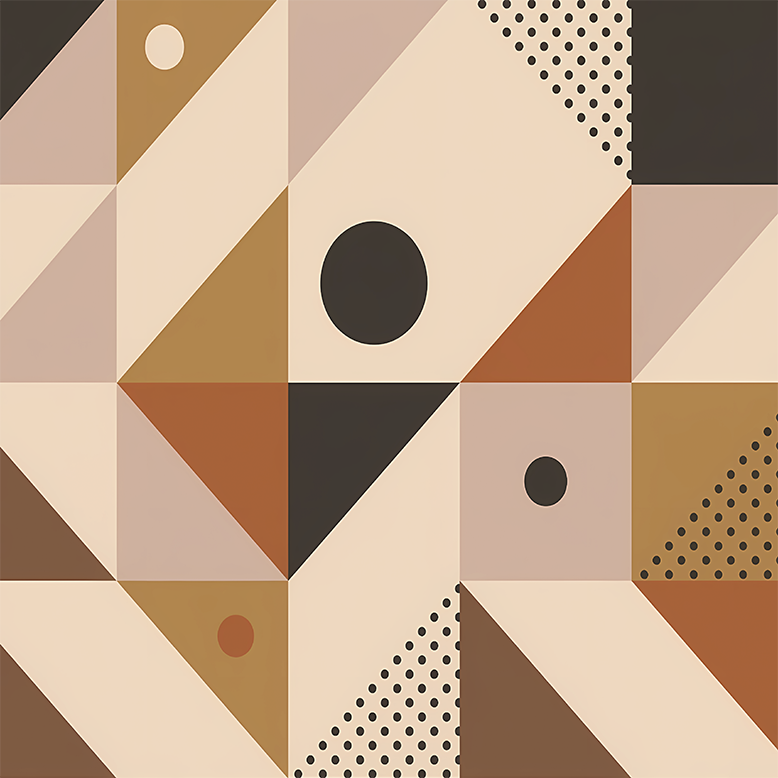 Tappeto vinile geometrico patchwork marrone - TenStickers