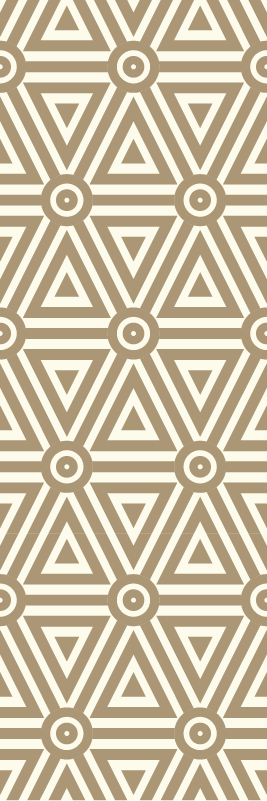Tappeto vinile geometrico design retro vintage - TenStickers