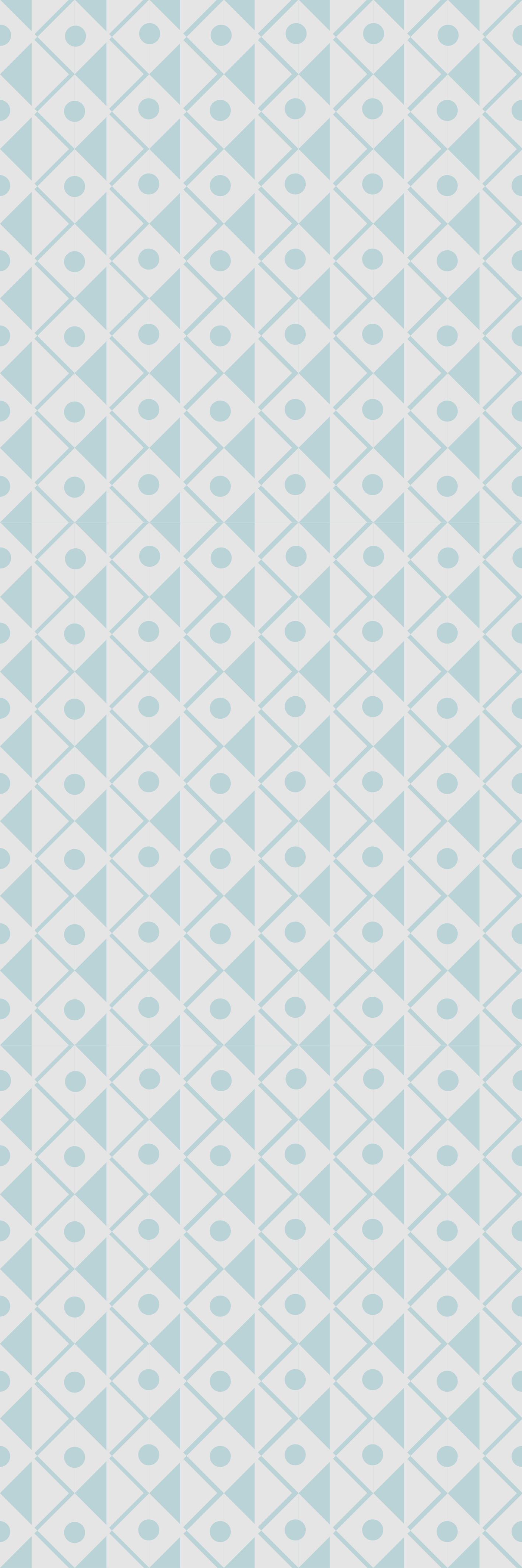 Tappeto vinile geometrico design a rombi blu e bianchi - TenStickers
