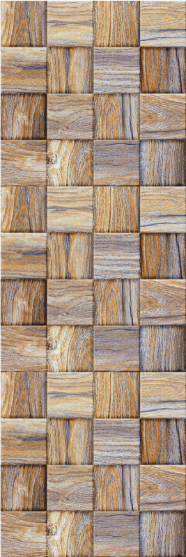 Tappeto vinile geometrico mosaico effetto legno anni '80 - TenStickers