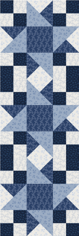 Tappeto vinile geometrico design triangolo stella blu - TenStickers