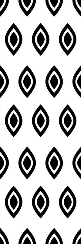 Tappeto vinile geometrico motivi geometrici bianco e nero - TenStickers