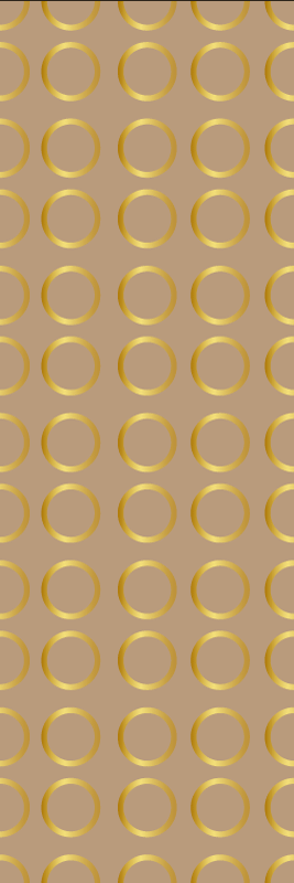Tappeto vinile geometrico cerchi dorati geometrici - TenStickers
