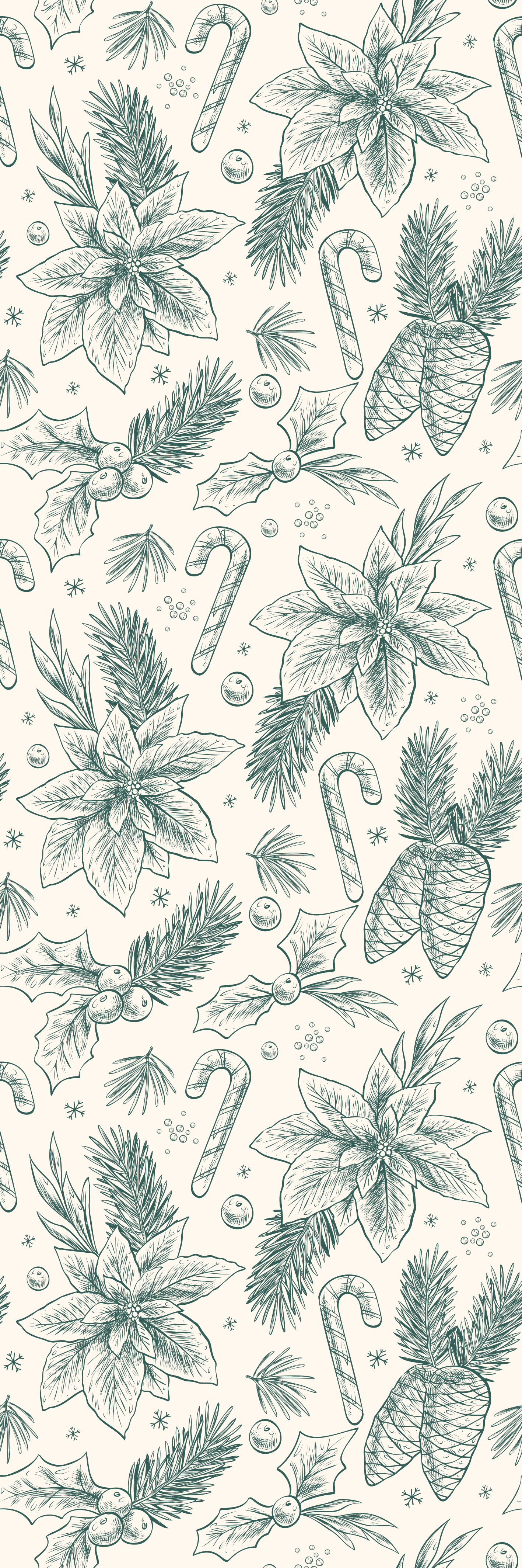 Tappeto vinile natale motivo regali disegnato a mano - TenStickers