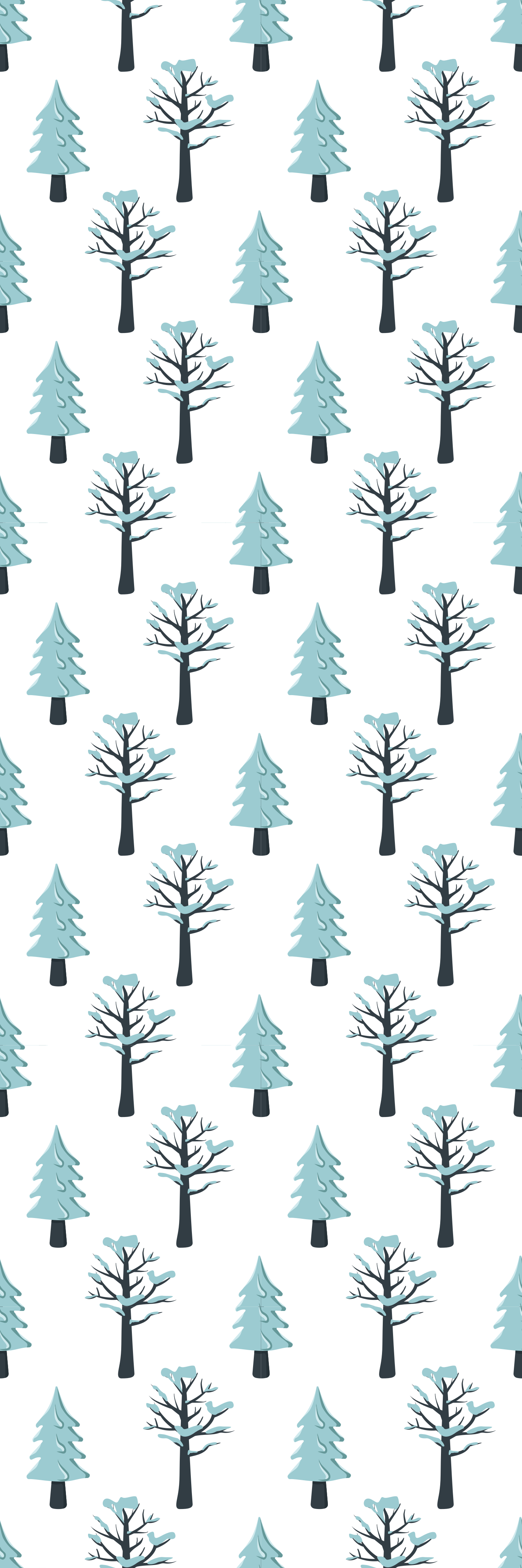 Tappeto vinile natale albero nel motivo neve - TenStickers