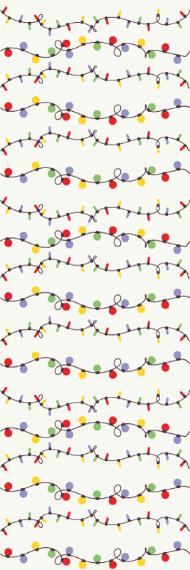 Tappeto vinile natale luci di natale colorate - TenStickers