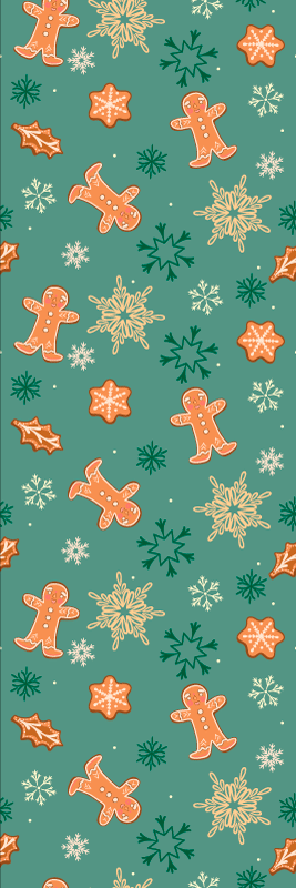 Tappeto vinile natale motivo pan di zenzero natale - TenStickers