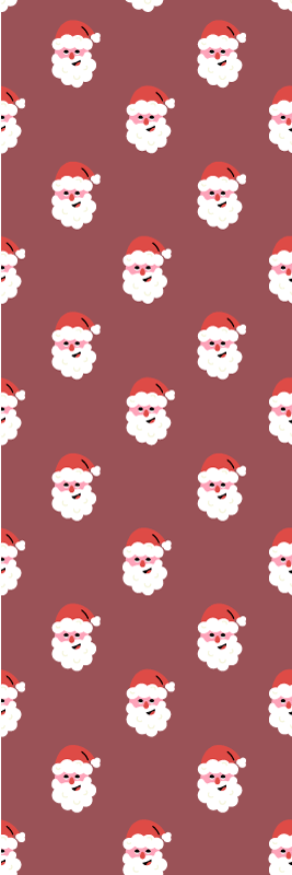 Tappeto vinile natale motivo rosso babbo natale - TenStickers