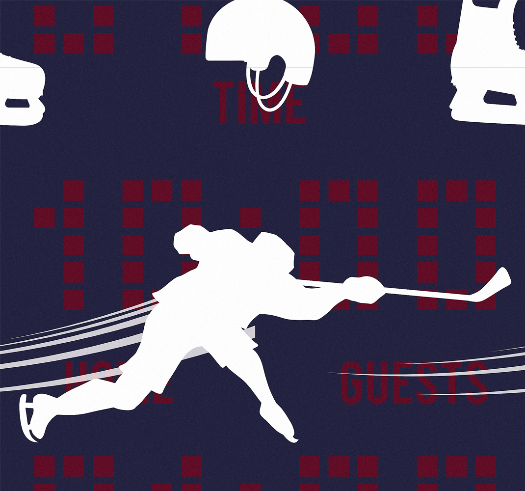 Tappeto vinile camera da letto giocatore di hockey - TenStickers