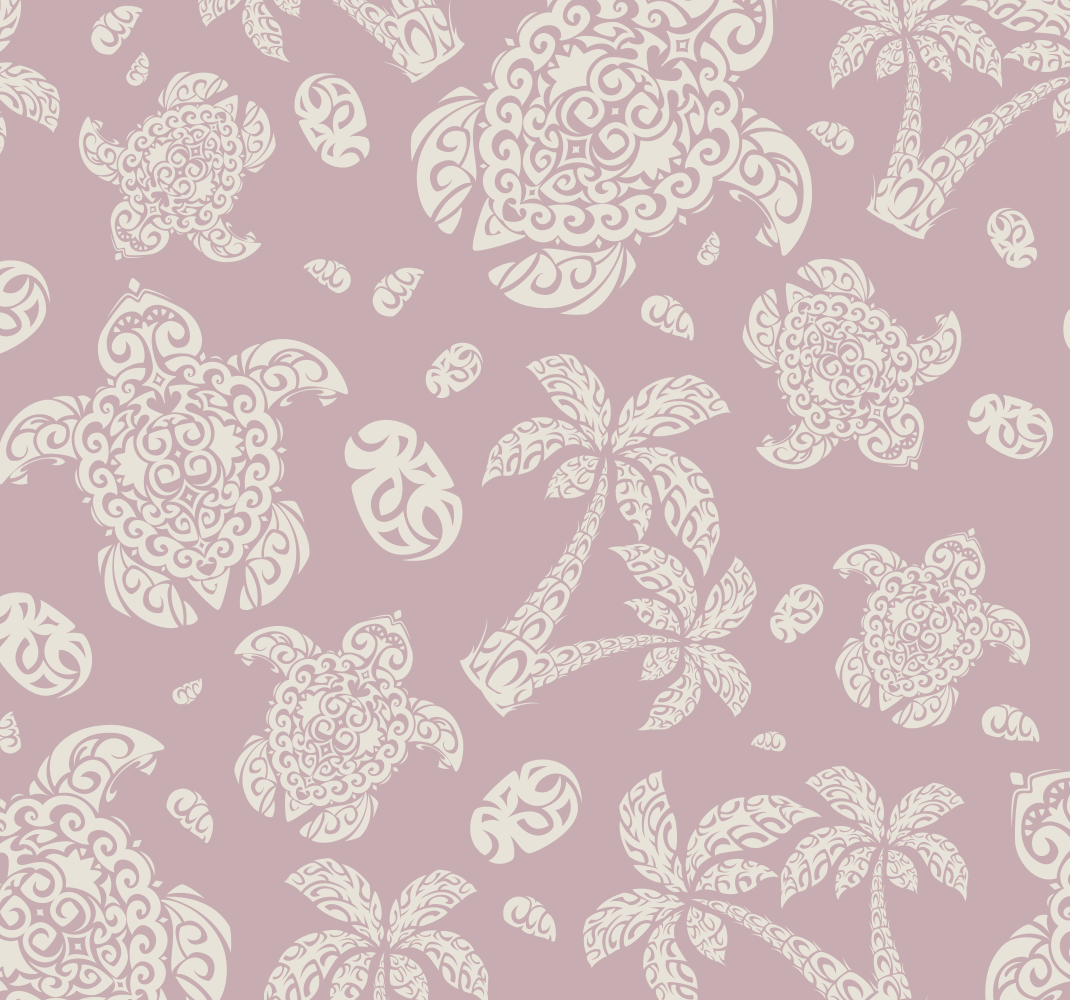 Tappeto vinile camera da letto motivo tartaruga e palma - TenStickers