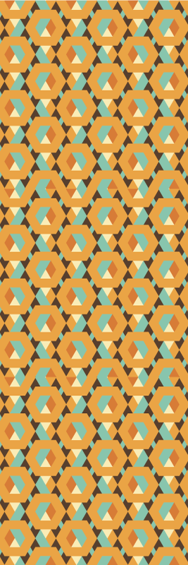 Tappeto vinile camera da letto forme geometriche calme - TenStickers