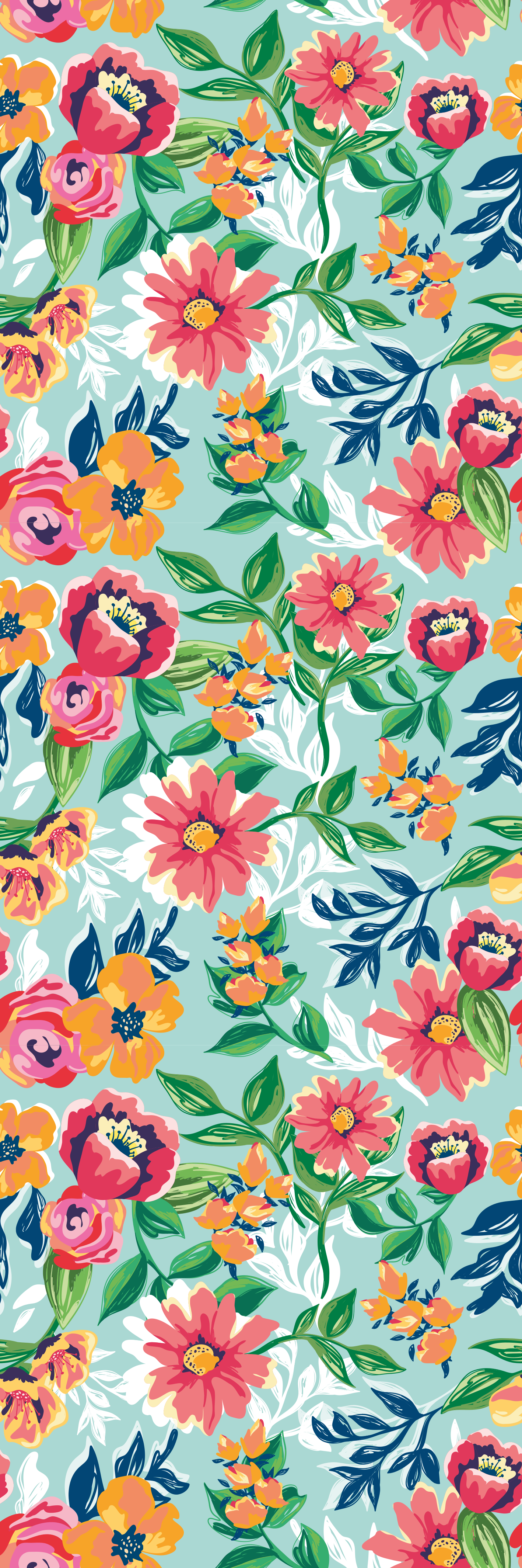 Tappeto vinile camera da letto motivo selvaggio colorato - TenStickers