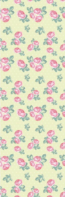 Tappeto vinile camera da letto shabby chic a pois - TenStickers
