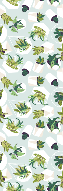 Tappeto vinile camera da letto cactus verde - TenStickers