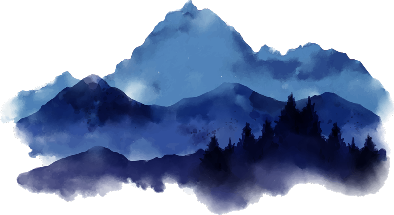 Tappeto vinile natura montagne ritagliate - TenStickers