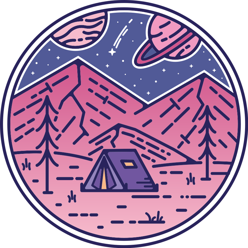 Tappeto vinile natura montagne rosa - TenStickers