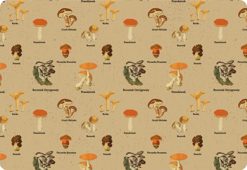 Tappeto vinile natura funghi vintage - TenStickers