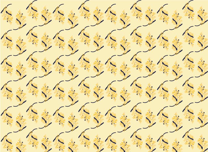 Tappeto vinile natura motivi di mimosa - TenStickers