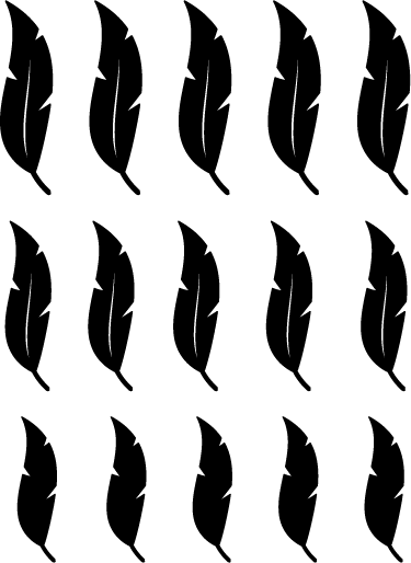 Tappeto vinile natura motivi piuma fluttuante - TenStickers