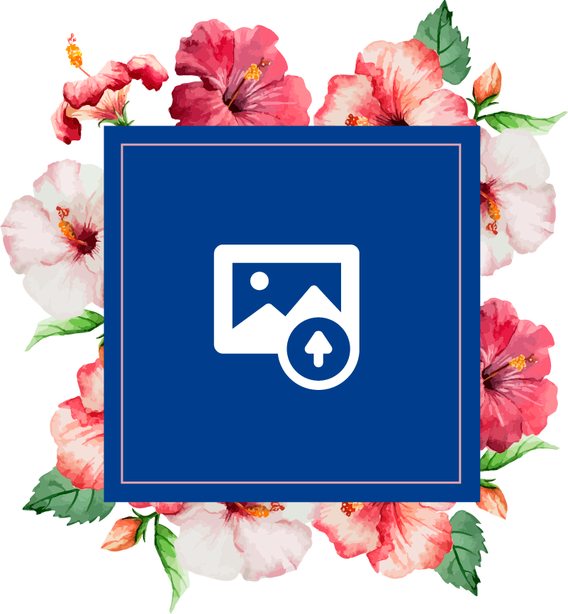 Tappeto vinile natura design floreale ibisco - TenStickers