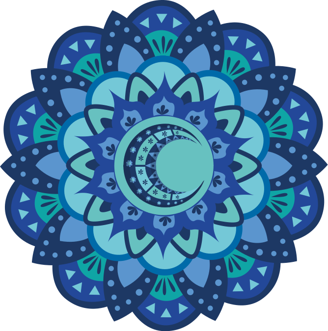 Tappeto vinile natura mandala botanico elaborato - TenStickers