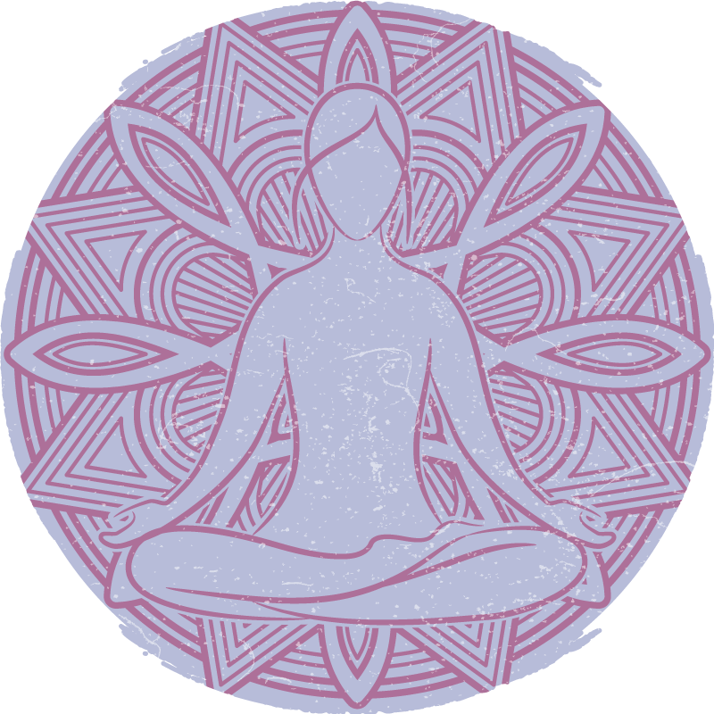 Tappeto vinile natura figura meditativa mandala - TenStickers