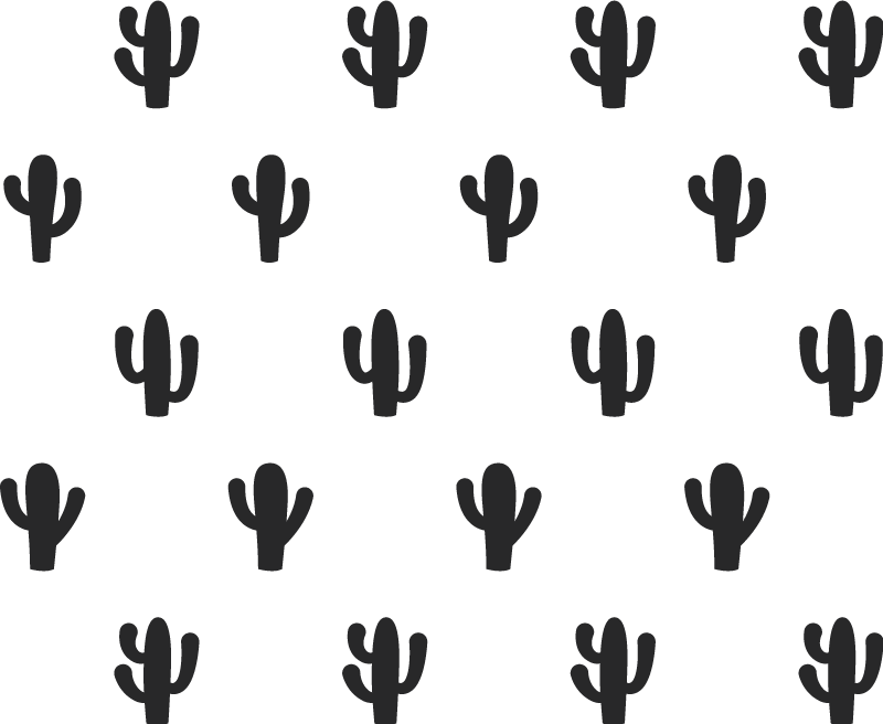 Tappeto vinile natura design a motivi cactus - TenStickers