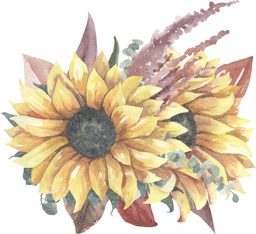 Tappeto vinile natura composizione floreale girasoli - TenStickers