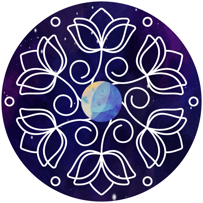 Tappeto vinile natura design a motivi di loto - TenStickers