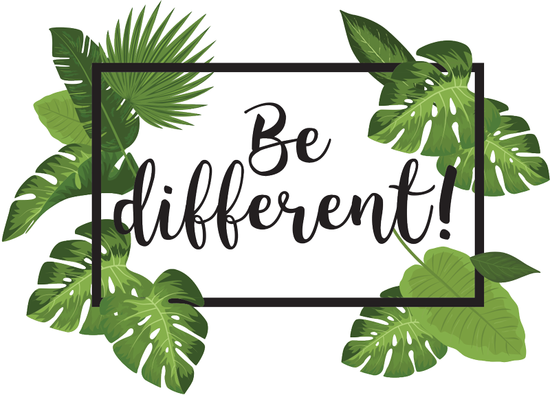 Tappeto vinile fiori sii diverso citazione - TenStickers