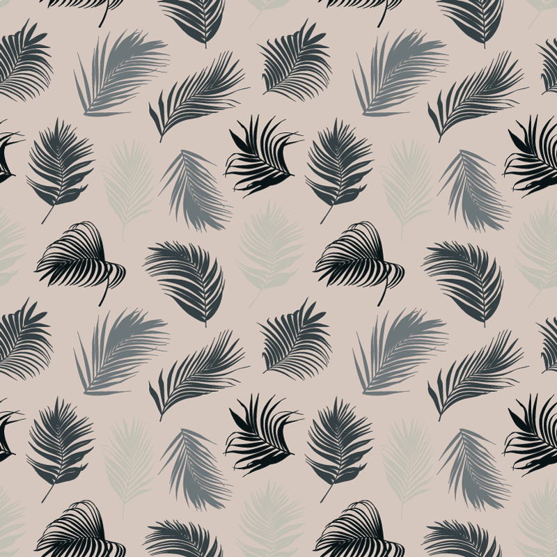 Tappeto vinile fiori rigogliosa miscela di foglie di palma - TenStickers