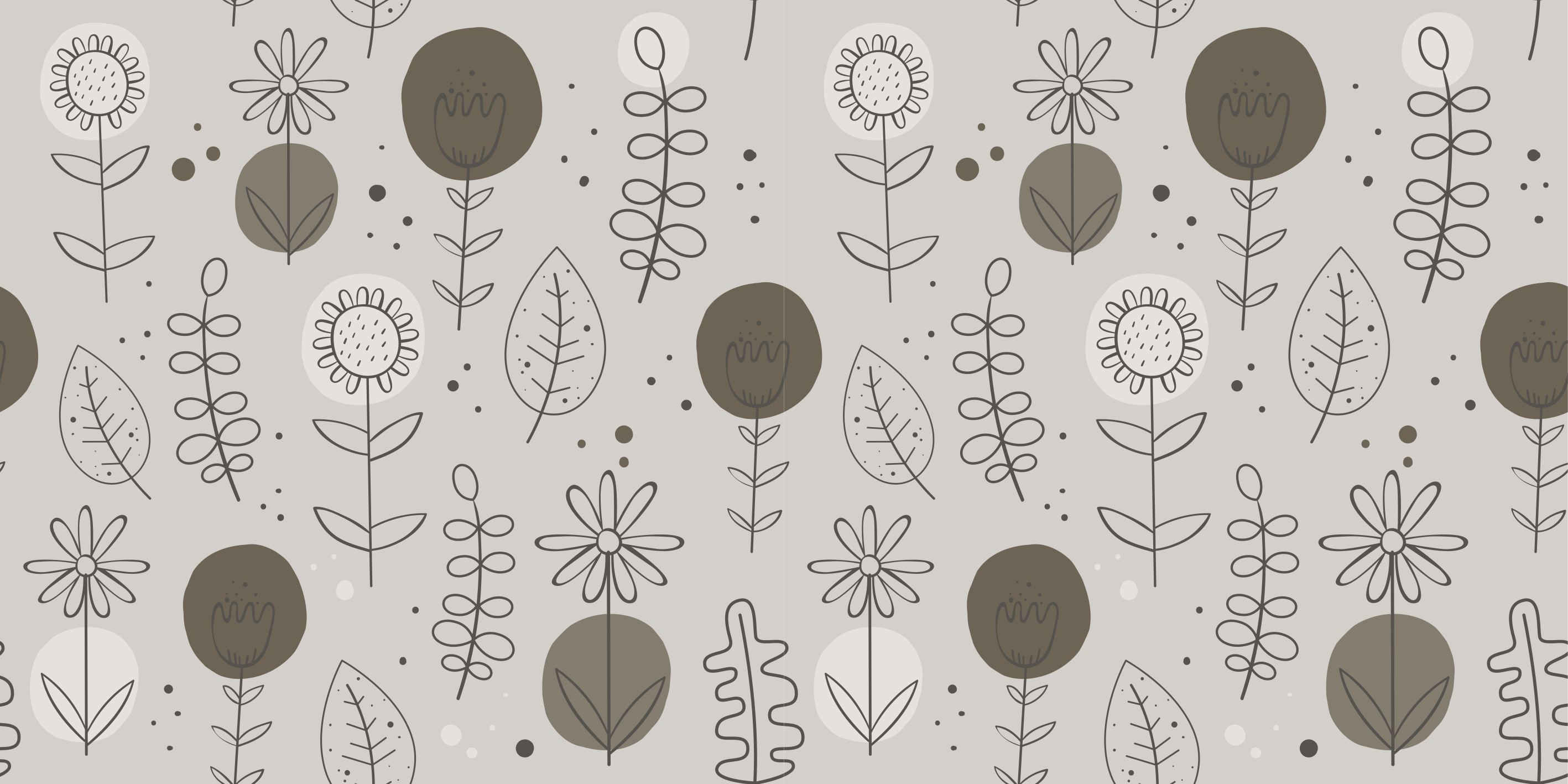Tappeto vinile fiori motivo a colori naturali - TenStickers